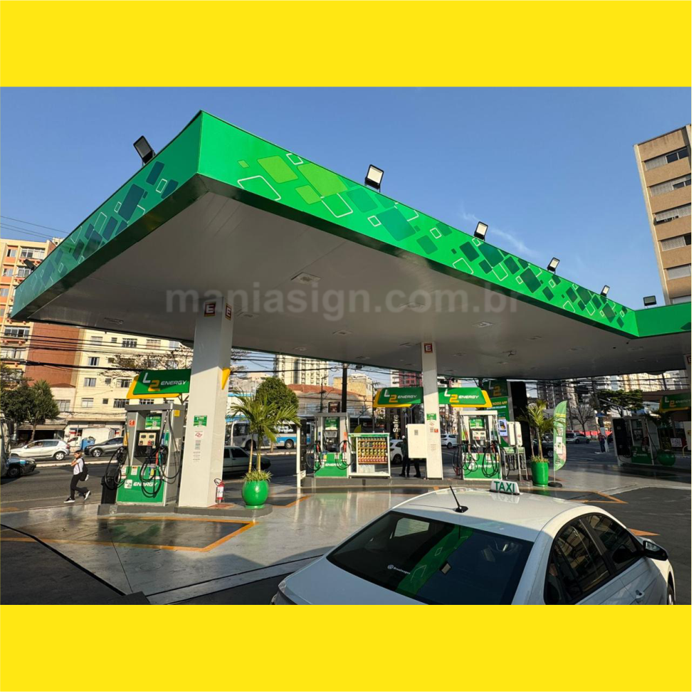 LONA de TESTEIRA para POSTOS de COMBUSTÍVEIS.