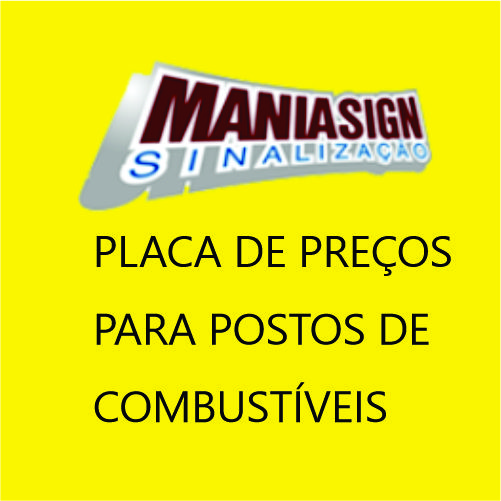 PLACA DE PREÇO PARA POSTO DE COMBUSTIVEL